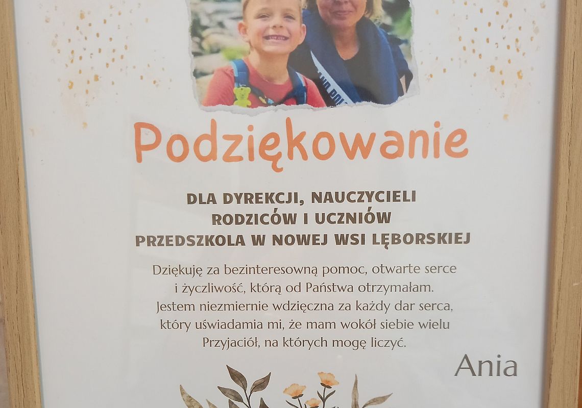 Grafika 1: Podziękowanie.