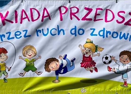 Grafika 1: V SPARTAKIADA PRZEDSZKOLAKÓW 2023 „PRZEZ RUCH DO ZDROWIA”